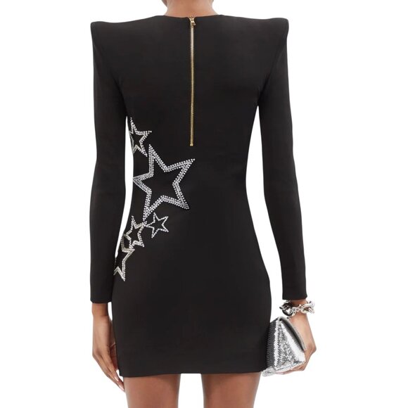 Balmain Runway embellished-star fitted dress Size 38 FR, S/M US With Tags - Picture 9 of 16